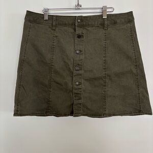 Mossimo for Target Denim Button Up Skirt Green Size 16